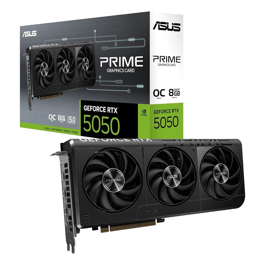 ASUS PRIME RTX5050 OC, Scheda Grafica 8 GB GDDR6 NVIDIA GeForce, Nera