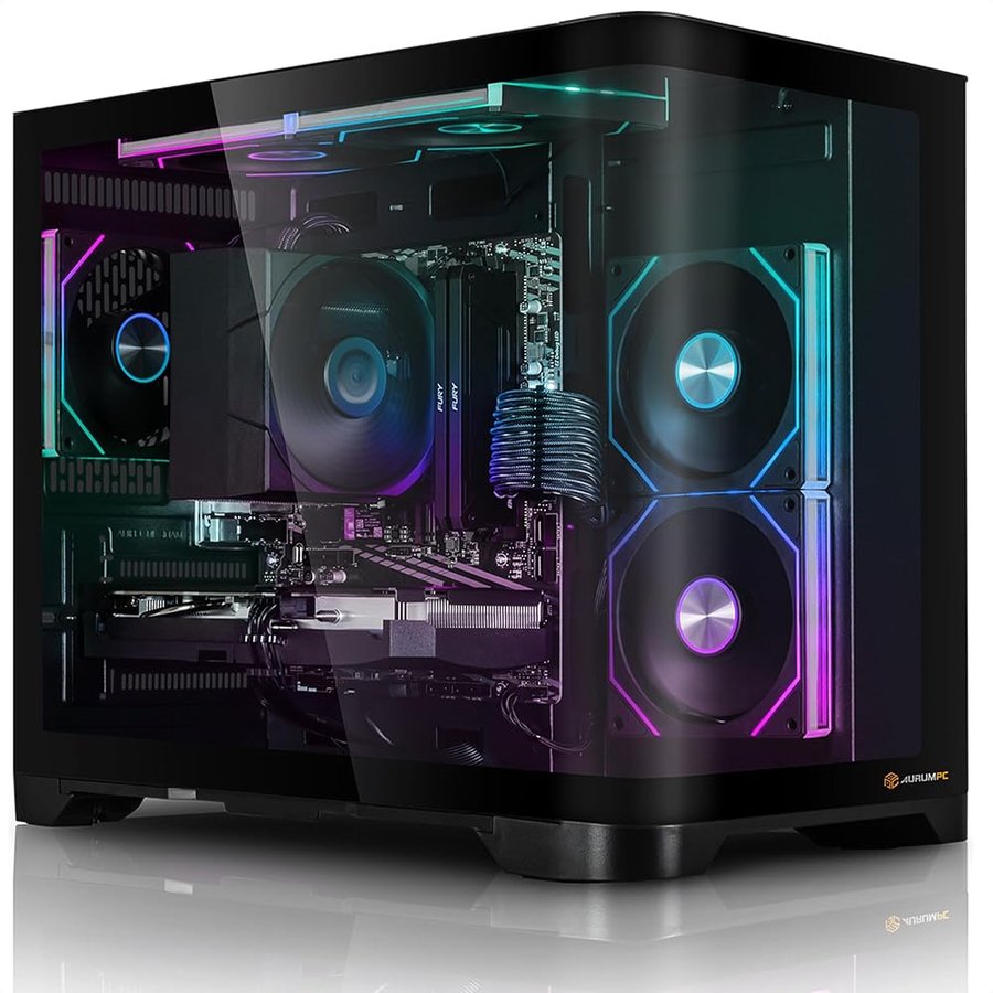 AURUMPC Gaming Ryzen 7 7800X3D • Radeon RX9070XT 16GB • 32GB DDR5 • 1000GB M.2 SSD • Windows 11 • WiFi • pc da gaming