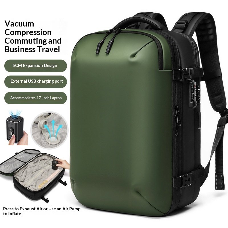 Vacuum-compressed Backpack For Men