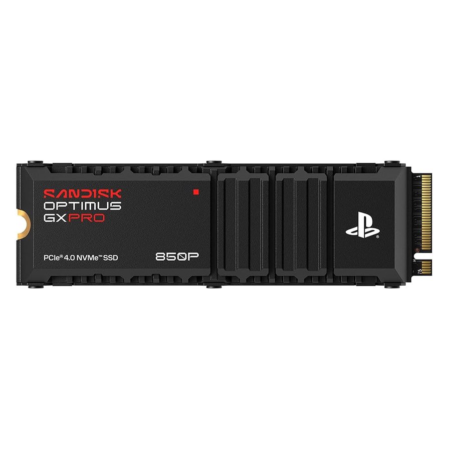 SanDisk Optimus GX PRO 850P M.2 NVMe SSD 8 TB (Espansione di storage ufficialmente concessa in licenza per console PS5, fino a 7.300 MB/s, PCIe Gen 4.0) con dissipatore di calore