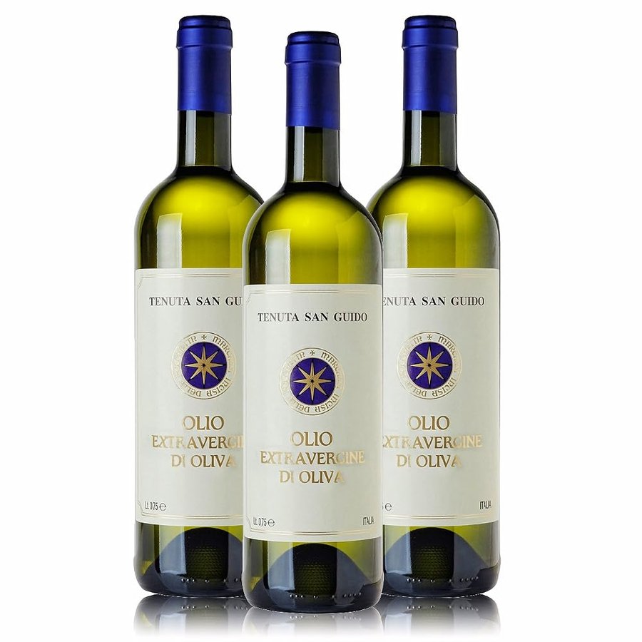 Olio Extra Vergine d'Oliva - Tenuta San Guido (Sassicaia) - di San Guido Marchesi Incisa della Rocchetta - Bolgheri - Confezione da 3 Bottiglie da 75 cl.