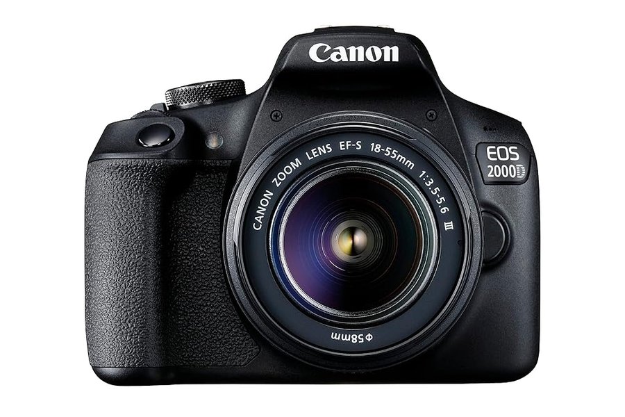 Canon EOS 2000D + Obiettivo EF-S 18-55mm III Fotocamera DSLR Facile da Usare con Obiettivo Versatile, Ideale per Ritratti e paesaggi