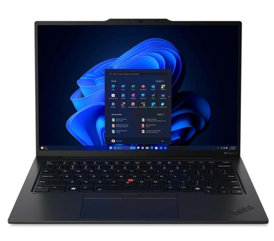 Lenovo Notebook ThinkPad X1 Carbon Gen 12 con processore Intel Ultra 7 155U, display OLED da 14 pollici 2,8K Non-Touch 120Hz, RAM da 32 GB a 6400 MHz, SSD da 1 TB Gen4 Performance, antiriflesso, HDR