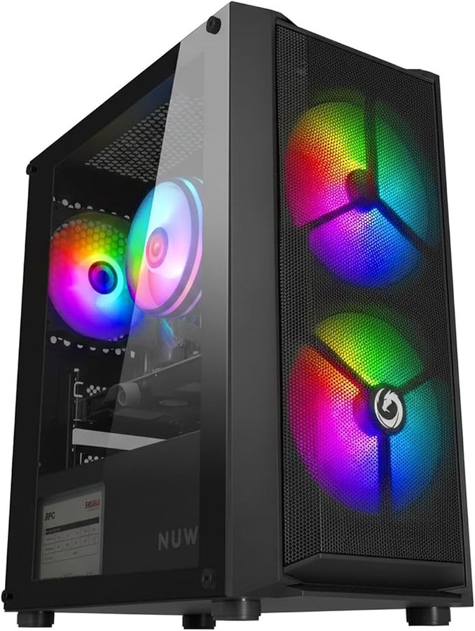 Nuwo PC Gaming Fisso Desktop i5 | Ram 16GB | SSD 500GB | RX 5500 8GB | Win 11 Pro Preinstallato | Computer da Gioco Pronto all'Uso | Boss Battle