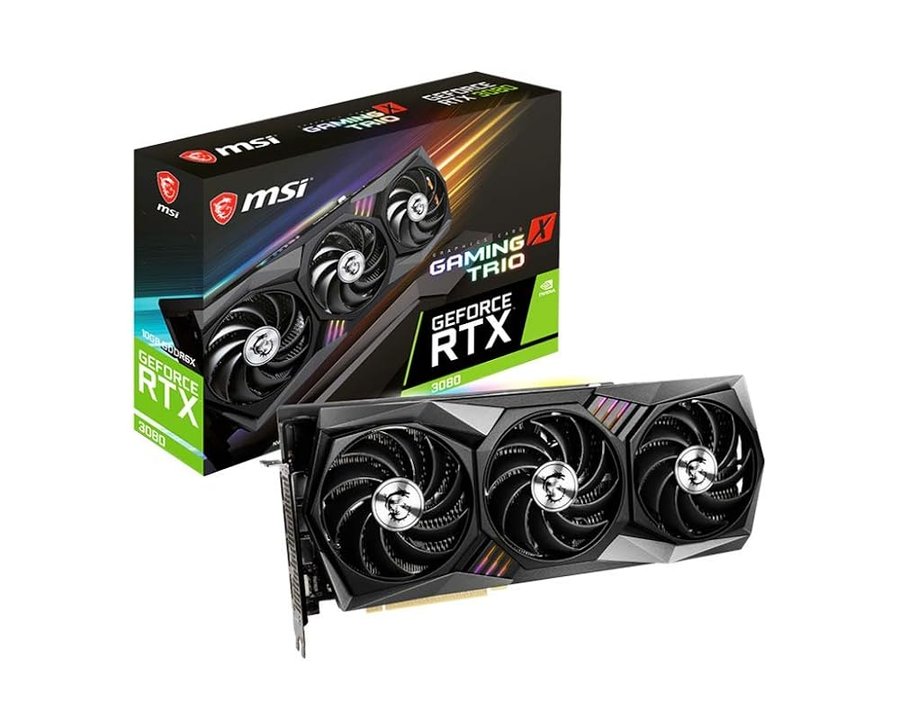 msi GeForce RTX 3080 GAMING X TRIO 10G Scheda Grafica Gaming TRI Frozr 2, TORX Fan 4.0, 10 GB GDDR6X, 320 bit, PCI Express Gen 4, DisplayPort v1.4a, HDMI 2.1, Zero Frozr, ideale per 4K, Ray tracing