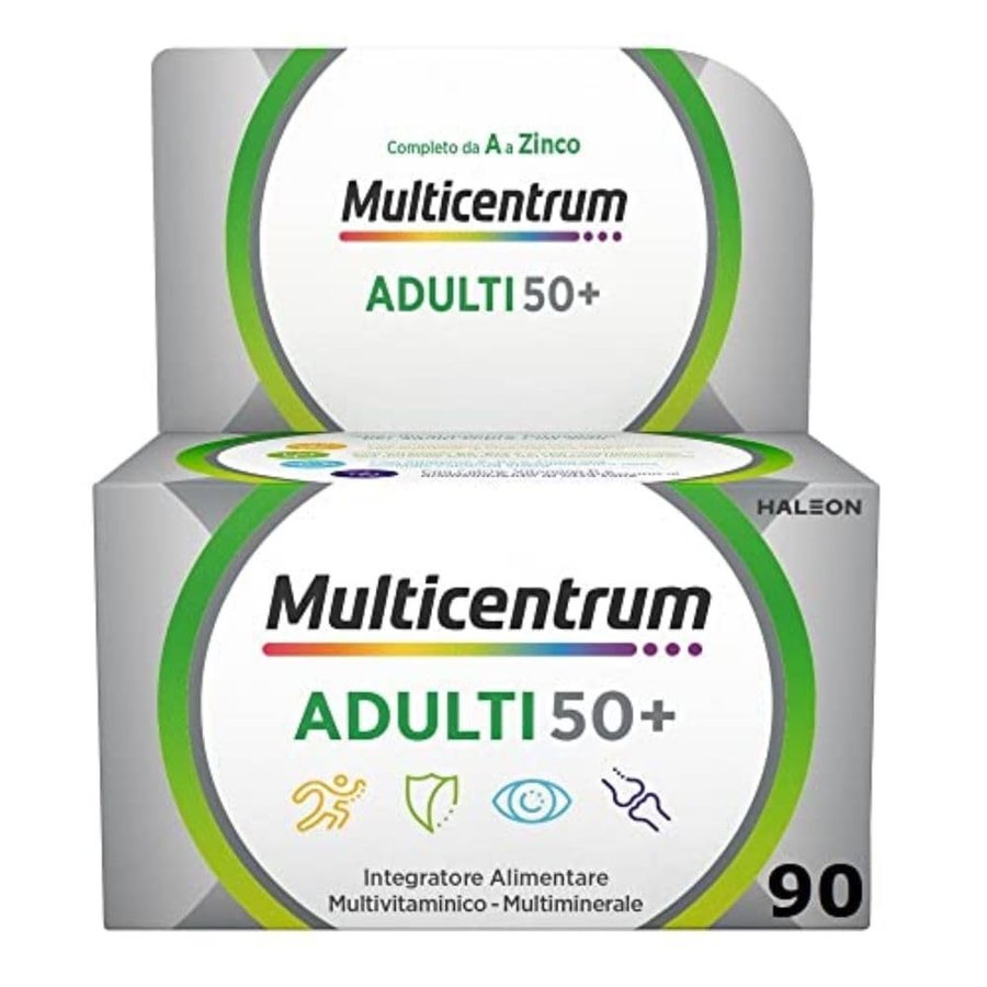 Multicentrum Adulti 50+, Integratore Multivitaminico Completo, 90 Compresse