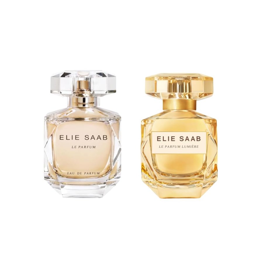 Elie Saab Set Regalo Donna – Le Parfum 50 ml + Le Parfumo Lumière 50 ml – Eau de Parfum Floreali e Bois – Eleganza Radiosa e Femminilità Haute Couture