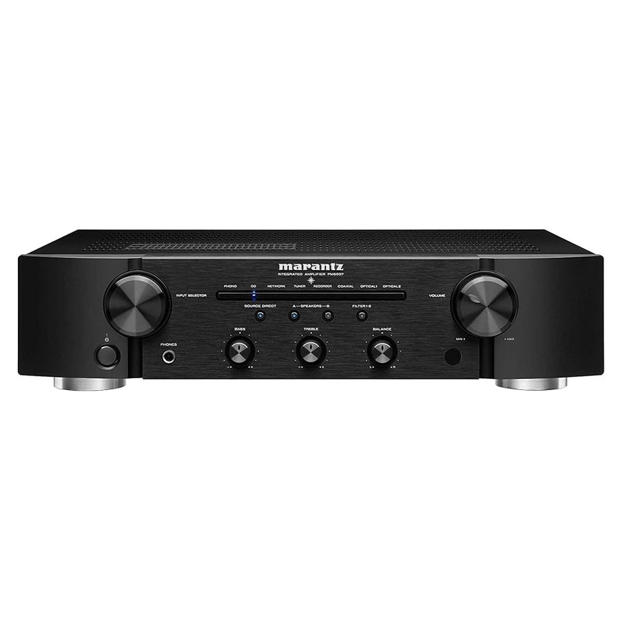 Marantz PM6007 Amplificatore integrato con connettività digitale, ingressi analogici coassiali e ottici, 2 x 45 Watt, DAC, conversione D/A per ingresso digitale, nero