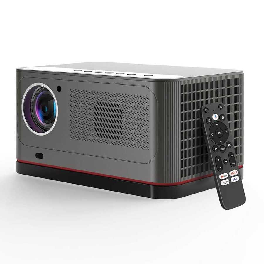 ETOE 1500 ANSI Proiettore 4K Support/Licenza Netflix, Android TV 14.0, WiFi 6, 1080P Nativo, Dolby Digital Plus, Autofocus/Keystone, Controllo Vocale, Ottica Sigillata, Projector per Home Cinema/PS5