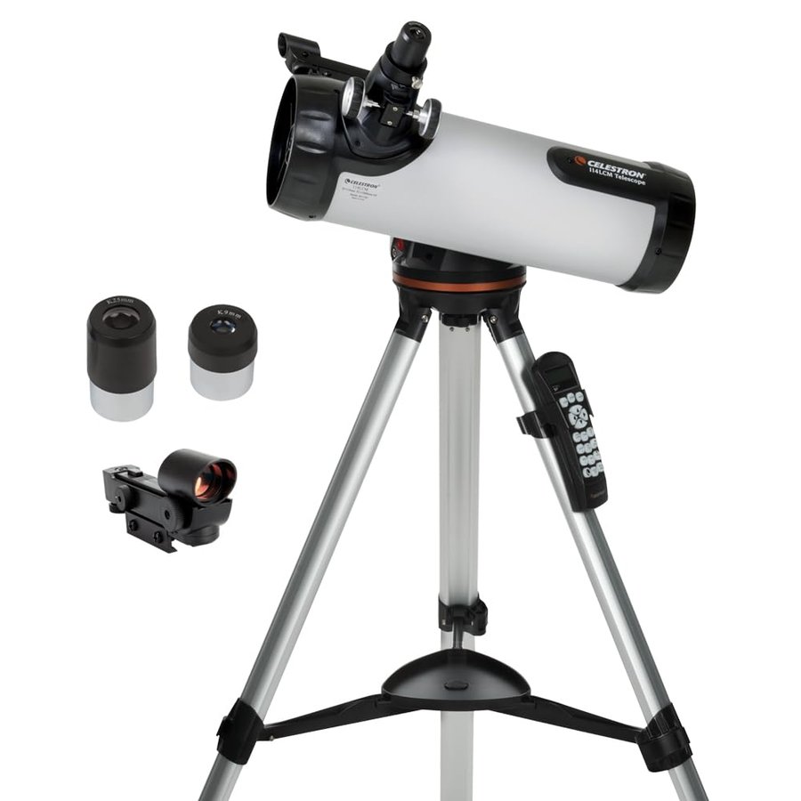 Celestron 31150 LCM 114 Telescopio riflettore newtoniano computerizzato, Argento