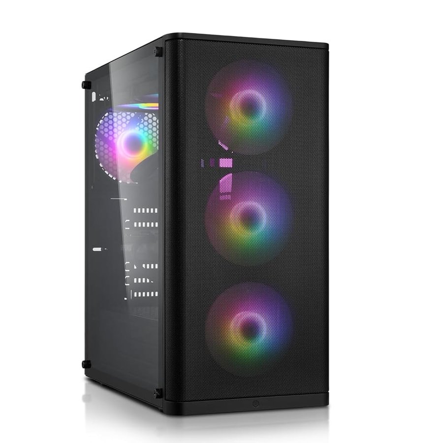 PC da gioco Ryzen 5 5500, RTX 3050 6GB, 16 GB DDR4 RAM ad alta velocità, 500 GB M.2 SSD, Windows 11 Pro, Wi-Fi, Gamer PC per 1080P