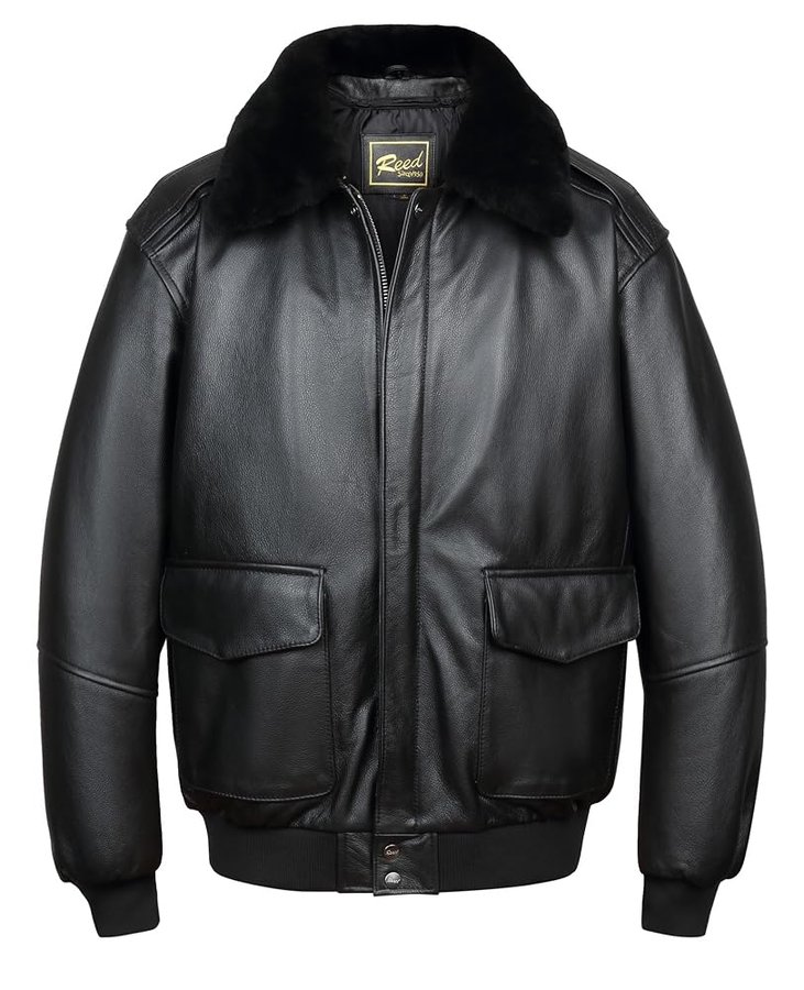 EST. 1950 - Bomber da uomo di lusso, in vera pelle, lavorazione durevole, design senza tempo