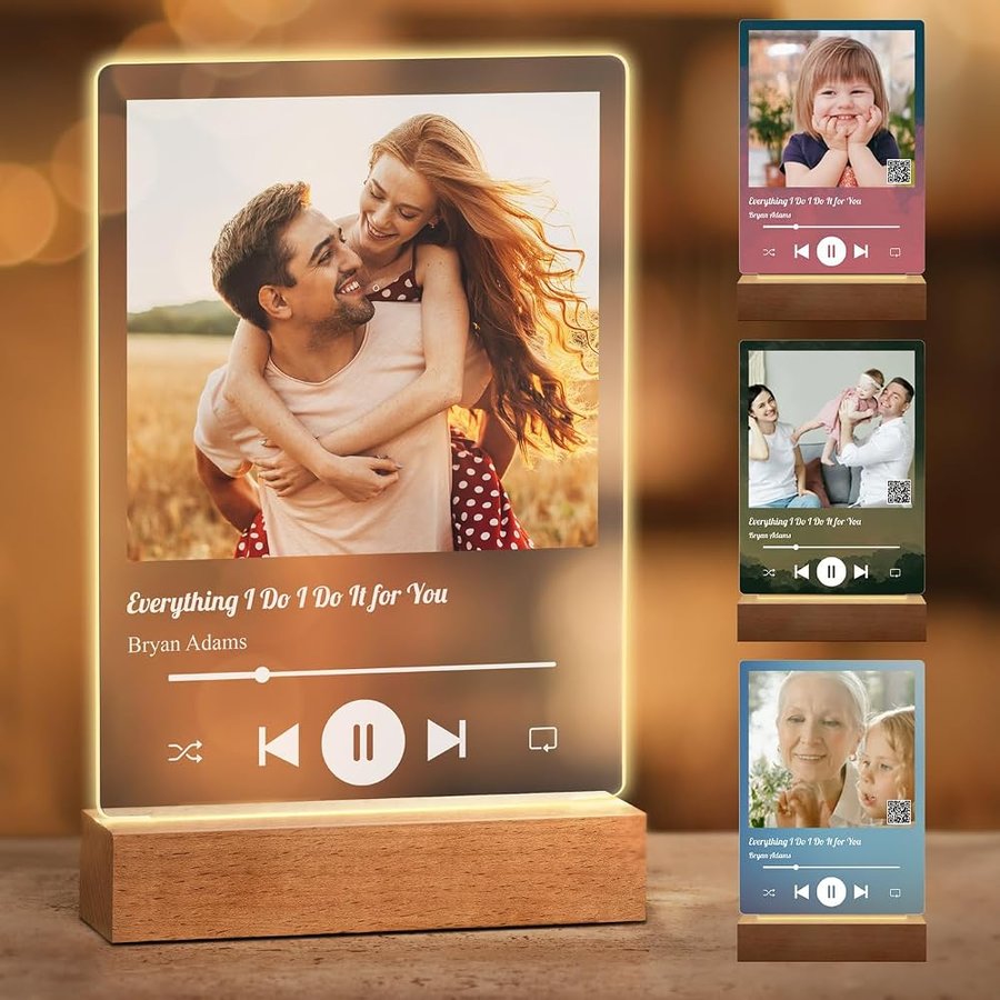 Maverton Targa Spotify Personalizzata, Quadro in 3D personalizzabile con