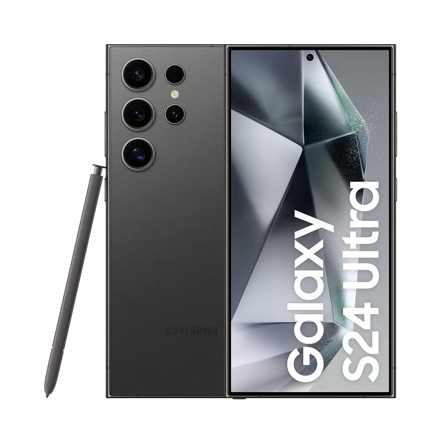 Smartphone Samsung Galaxy S24 Ultra 5G, SM S928B, 256 GB, DUAL SIM 6.8", Quad Camera, 200 MP Octa Core Titanium Black / Nero (Ricondizionato)