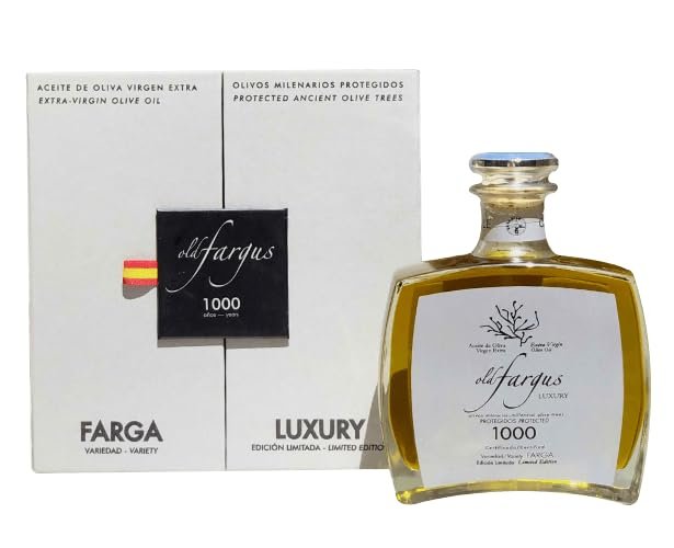 OLDFARGUS 1000 Olio extravergine di oliva di lusso 500 ml, varietà Farga da ulivi secolari, olio extravergine di oliva spagnolo premium spremuto a freddo, sapore molto fruttato