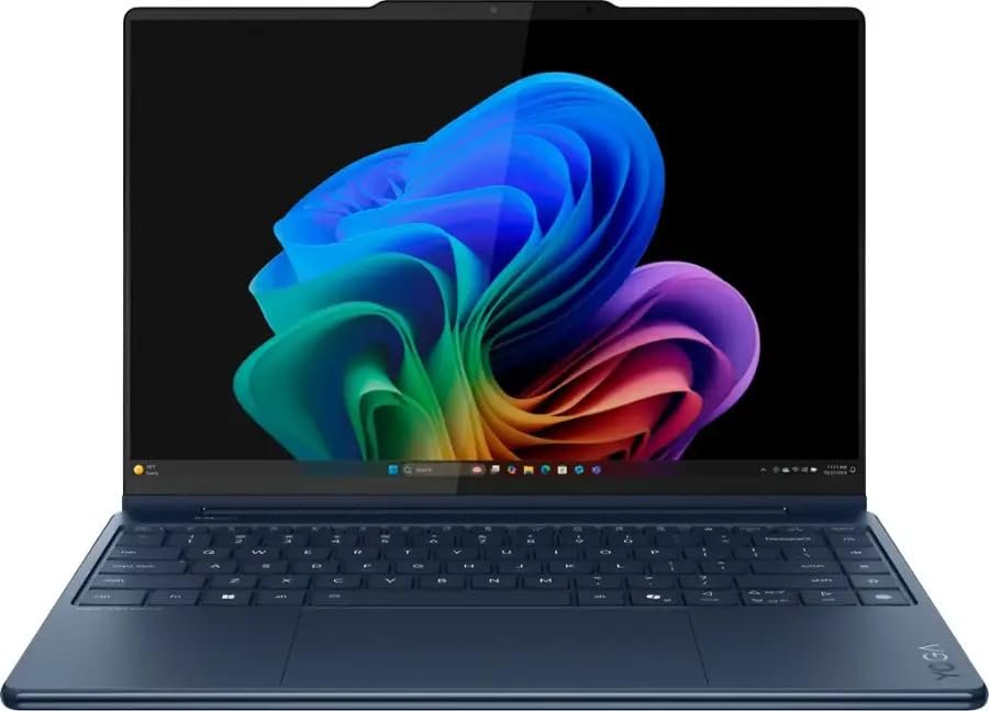 Lenovo Yoga 9i 2-in-1 Aura Edition 14" Copilot+ Laptop (2025) - Intel Ultra 7 258V 8-Core, 32GB RAM, SSD M.2 NVMe da 1TB, touchscreen OLED 4K da 14", Windows 11 Pro - Blu cosmico