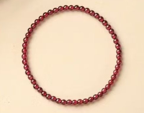 Natural Garnet Beaded Bracelet