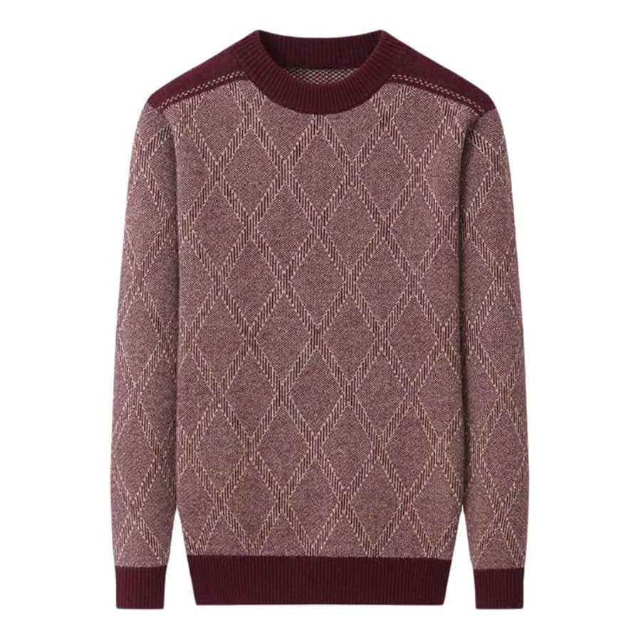 Maglione Girocollo in Calda e Morbida Uomo 100% Cashmere Puro