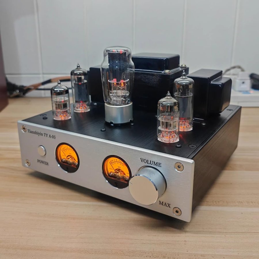 Amplificatore a Valvole TY A-05, 6P1 Single-Ended Classe A Hi-Fi Stereo Bluetooth 5.0 VU Meter Amplificatore Integrato
