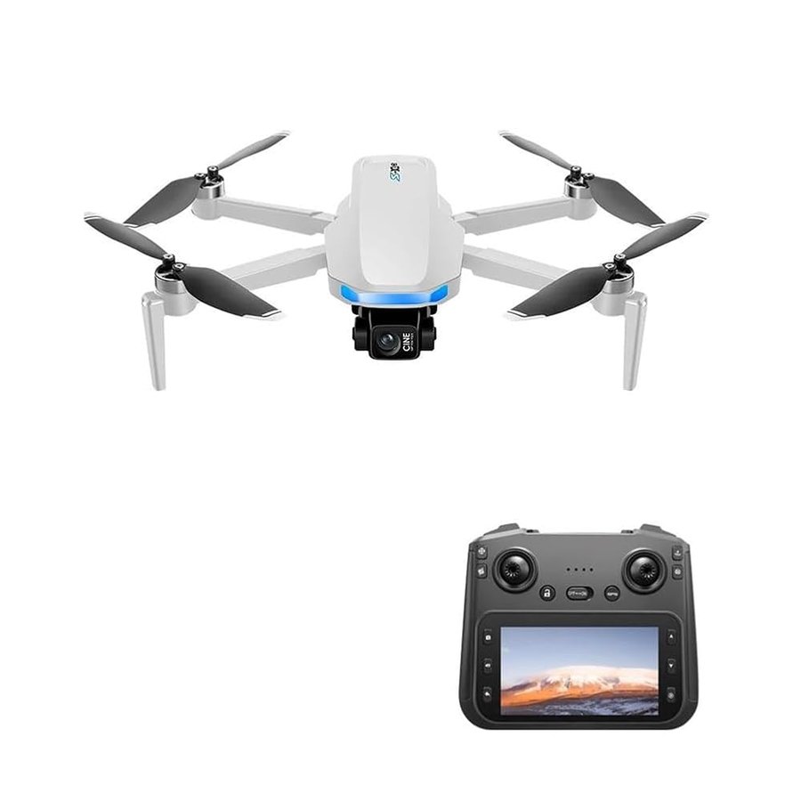 Bianca,Triple Battery,Nuovo Drone s-x1 con Schermo, Gimbal Anti-Vibrazione a 3 Assi, quadricottero rc brushless 8k, GPS 5g, Telecamera HD 8k FPV UAV