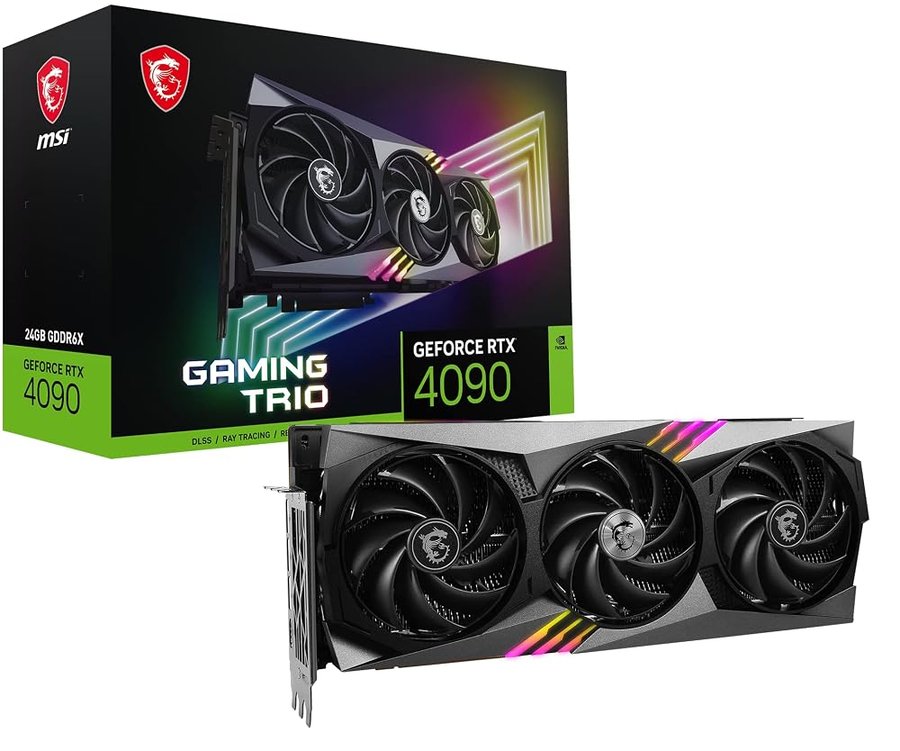 MSI GeForce RTX 4090 GAMING TRIO 24G Scheda Video Gaming - NVIDIA RTX 4090, 24 GB GDDR6X
