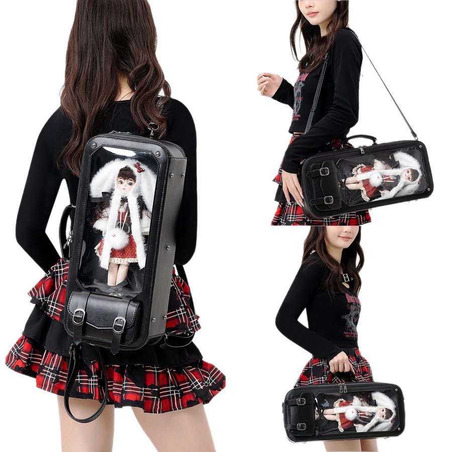 Transparent Doll Shoulder Crossbody Handbag