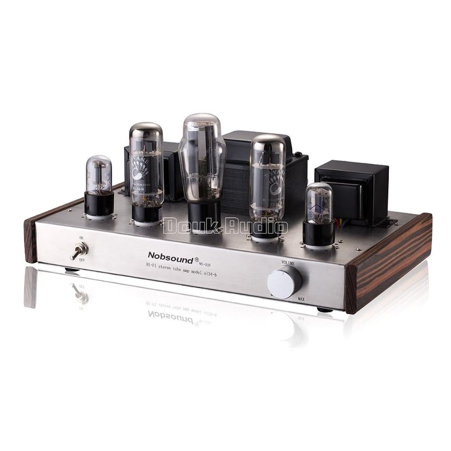 Nobsound Amplificatore HiFi EL34 Valve Tube Classic 2.0 Canale Stereo Single Ended Class A Amplificatore di potenza 12 W x 2