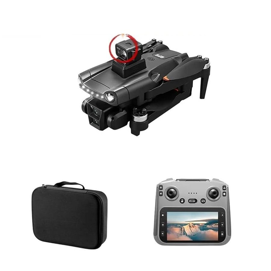 Dual Battery,8K,Drone v198 GPS Max con Telecamera HD Professionale 8k, WiFi 5g, Drone Pieghevole con Laser brushless per Evitare Le Barriere