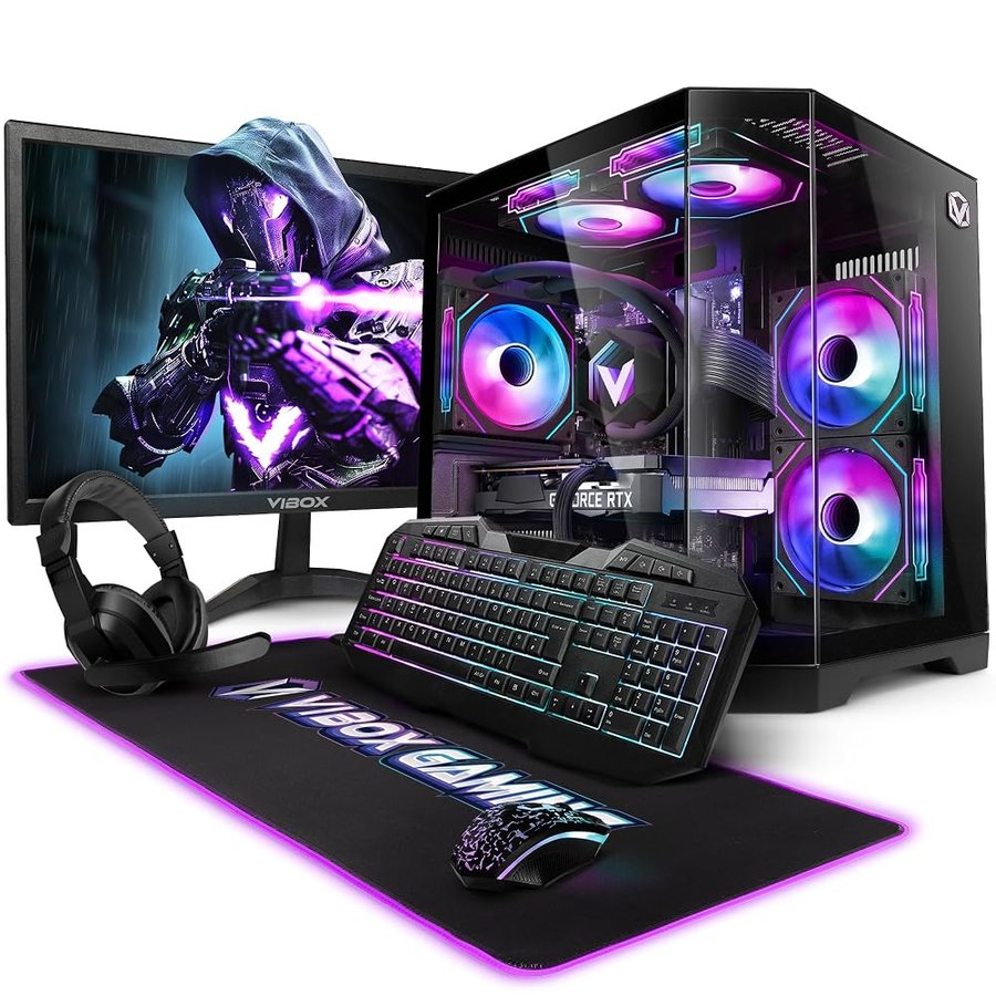 Vibox III-515 PC Gaming Completo • Schermo da 23 pollici • Intel Core i5 11400F 6 cores • Nvidia RTX 3050 6GB • 16GB RAM • 500GB SSD • Windows 11 • WiFi 6 + Bluetooth 5.4
