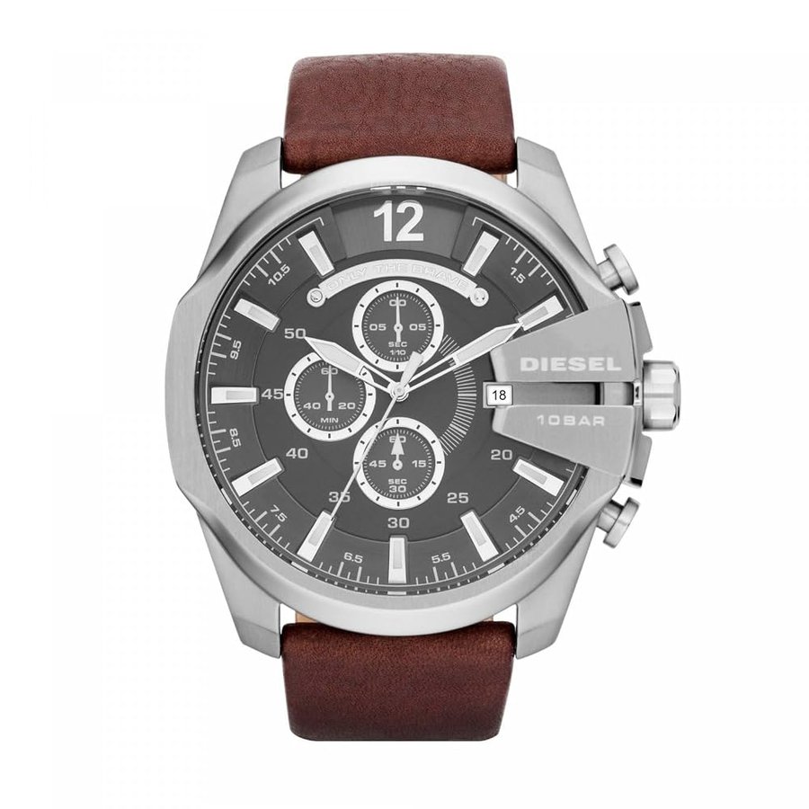 Chief Series orologio da uomo, movimento cronografo con cinturino in silicone, acciaio inossidabile o pelle