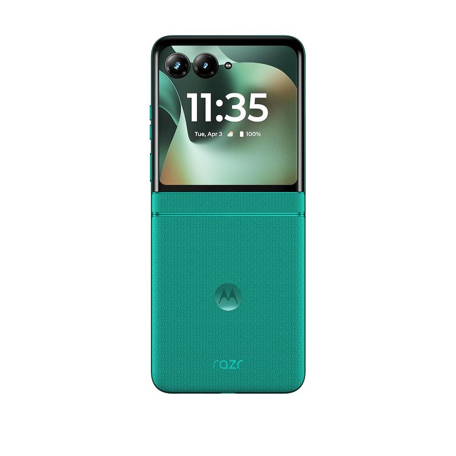 Motorola razr 70 con 3 anni di garanzia (8/256GB, Doppia fotocamera 50MP, Display interno FHD+ 6.9" 120Hz e esterno 3.62", Android 16), PANTONE Sporting Green