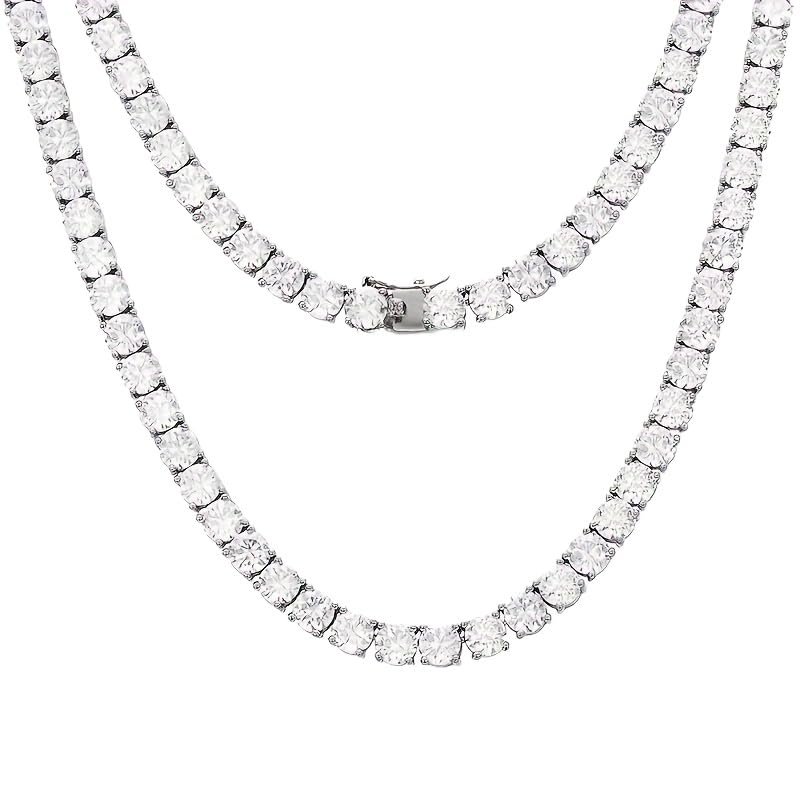 0.1-1 Carat Lady Leisure Collana Tennis Moissanite per le Donne Simulazione Diamante Collana Tennis Collana Sposa Moissanite Collana Matrimonio Abbigliamento quotidiano Collana Tennis per Uomo