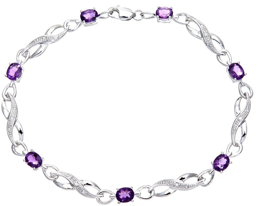 PBC02808W AM Women's Bracelet 375 White Gold with Diamond