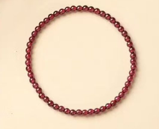 Natural Garnet Beaded Bracelet