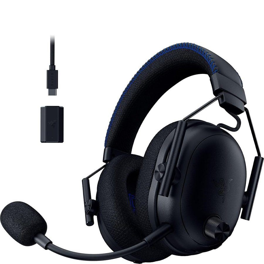 Razer BlackShark V3 Pro for PlayStation - Cuffie wireless con cancellazione attiva del rumore per eSport ANC - Driver TriForce da 50mm - HyperSpeed 2,4 GHz - THX Spatial Audio - PS5/PC | Nero