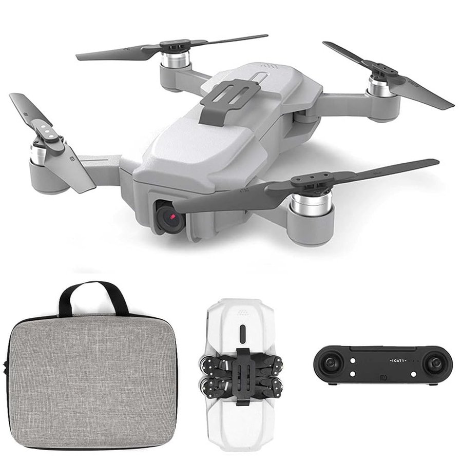 Droni GPS per adulti che ti seguono: brushless motore ripiegabile 4k HD Dual Camera Aerial Remote Control Aircraft (Gray 1 BATTERY)