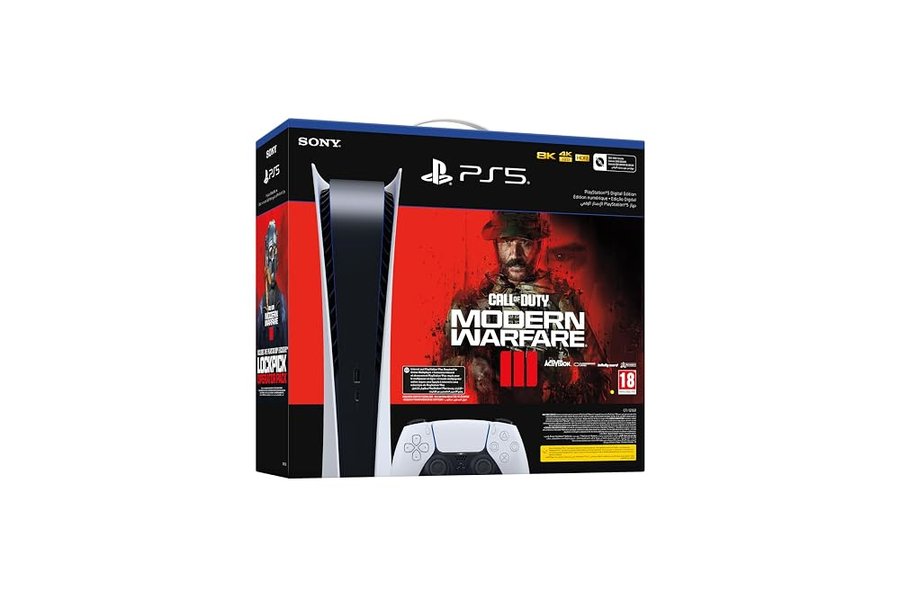 PS5 Console 825GB Digital Ed. White + Call of Duty MWIII VCH EU