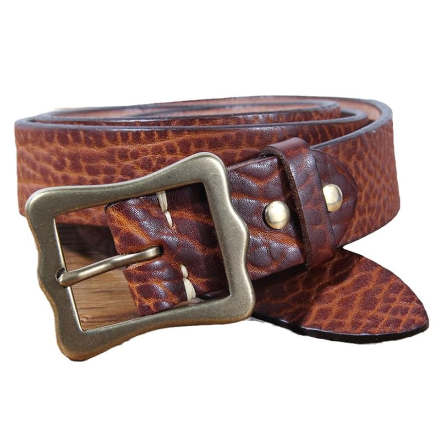 Cintura da uomo in pelle di mucca extra spessa moda fibbia in ottone massiccio fibbia jeans di lusso business casual vita