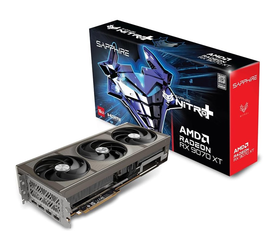Sapphire 11348-01-20G Nitro+ AMD Radeon RX 9070 XT Gaming OC Scheda grafica con 16 GB GDDR6, AMD RDNA 4