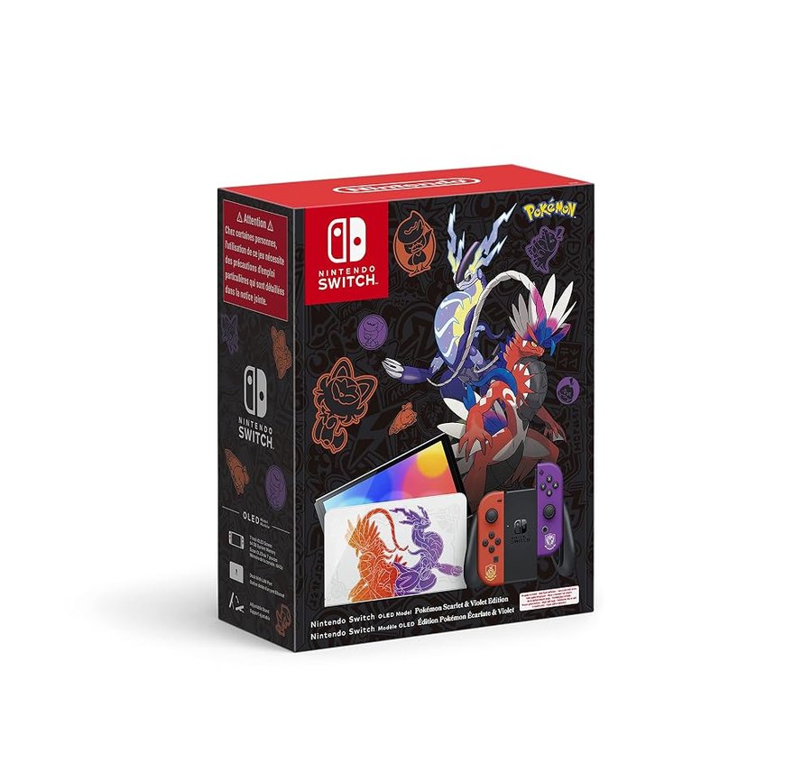 Nintendo - Console Nintendo Switch – Modello OLED edizione speciale Pokémon Scarlatto & Violetto - schermo OLED 7" - 64GB