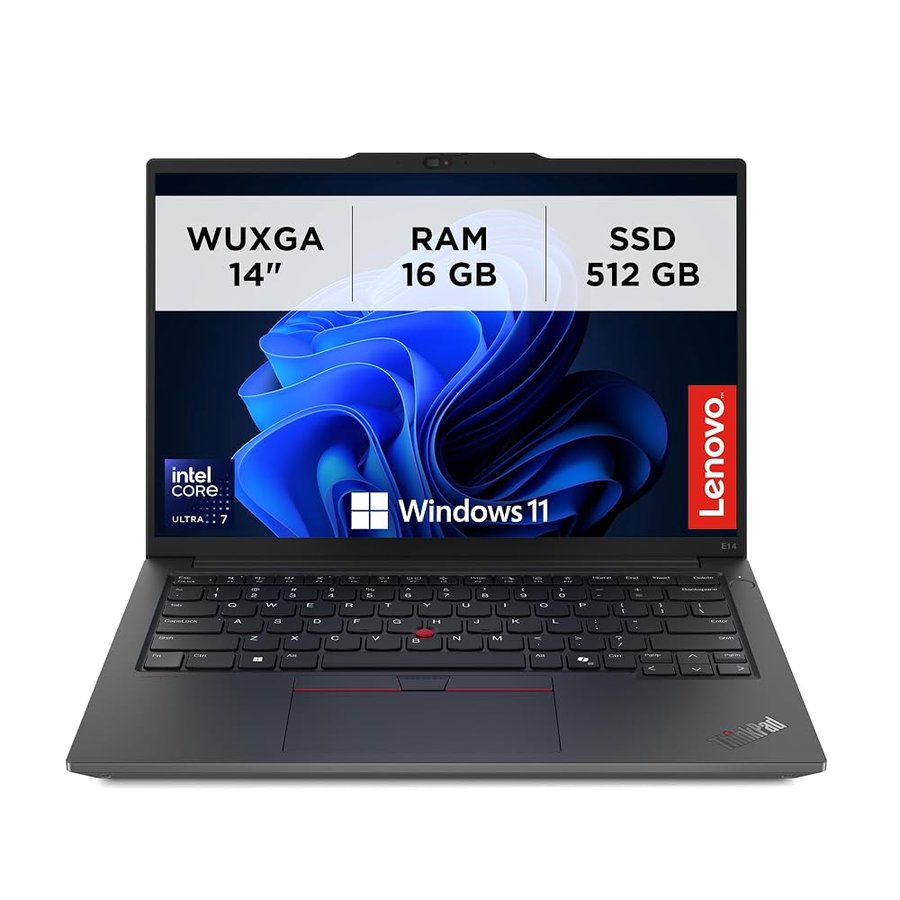 Lenovo - Notebook 14 Pollici ThinkPad E14 Gen 6, Pc Portatile Professionale con Windows 11 Pro, Intel Core Ultra 7 155H, RAM 16GB DDR5 512GB SSD NVMe, Laptop Grafica Intel Audio Dolby Camera FHD 1080p