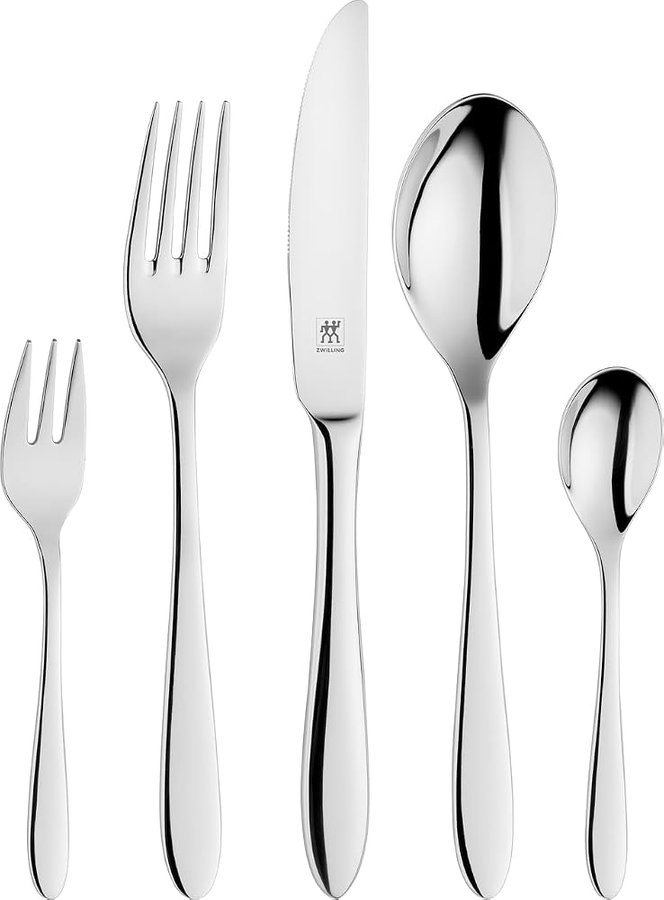 ZWILLING Set di 60 Posate da Tavolo, per 12 Persone, Acciaio Inox 18/10 di Alta Qualità, Lucidato Serie Stile