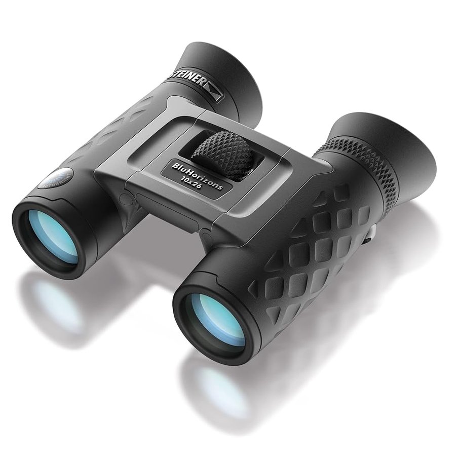 STEINER Binocolo BluHorizons 10x26 - Ottica di qualità tedesca, riduce i riflessi o l'abbagliamento da acqua, sabbia o neve, compatto e leggero