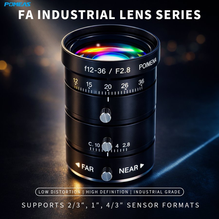 LFE-123628M 12-36mm F2.8 5MP Varifocal Machine Vision Lens For 2     3 Inch Industrial Cameras