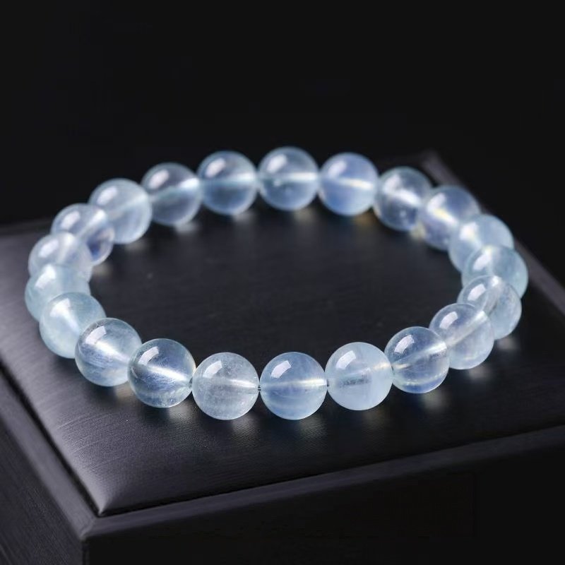 Ice Seeded Sea Blue Treasure Crystal Bracelet