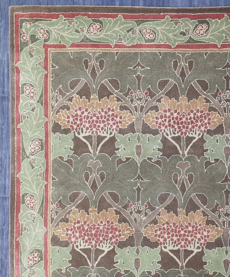 Espaldor - Tappeto Tradizionale Persiano, Realizzato a Mano, 100% Lana, Colore: Verde, Lana, Verde, 150x240 cm - 5x8 ft