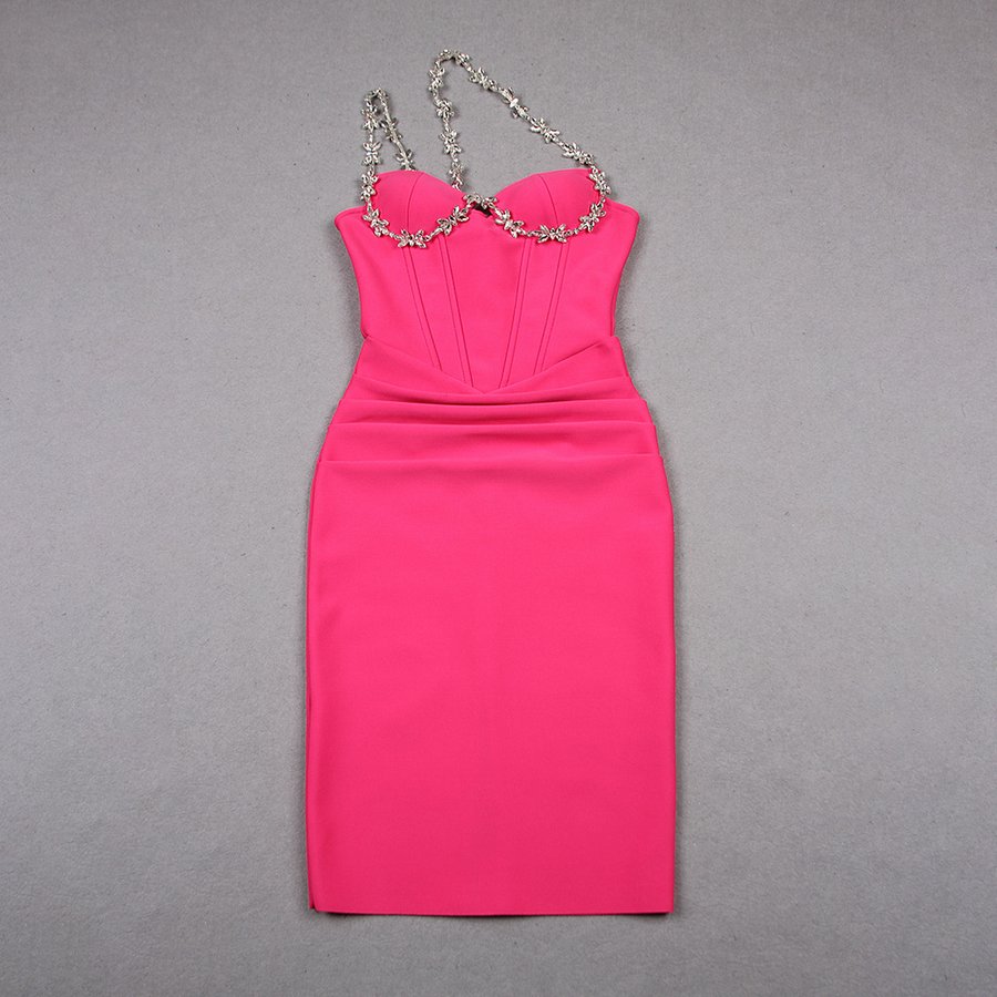 Summer New Oblique Sun-top Bandage Ladies Party Banquet Sleeveless Women's Clothing Dress