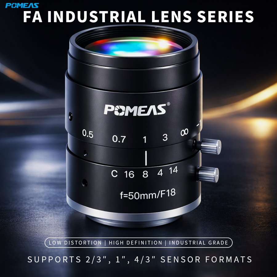 LFE-5018M 50mm F1.8 5MP Fixed Focal Length Machine Vision Lens For 2      3 Inch Industrial Cameras