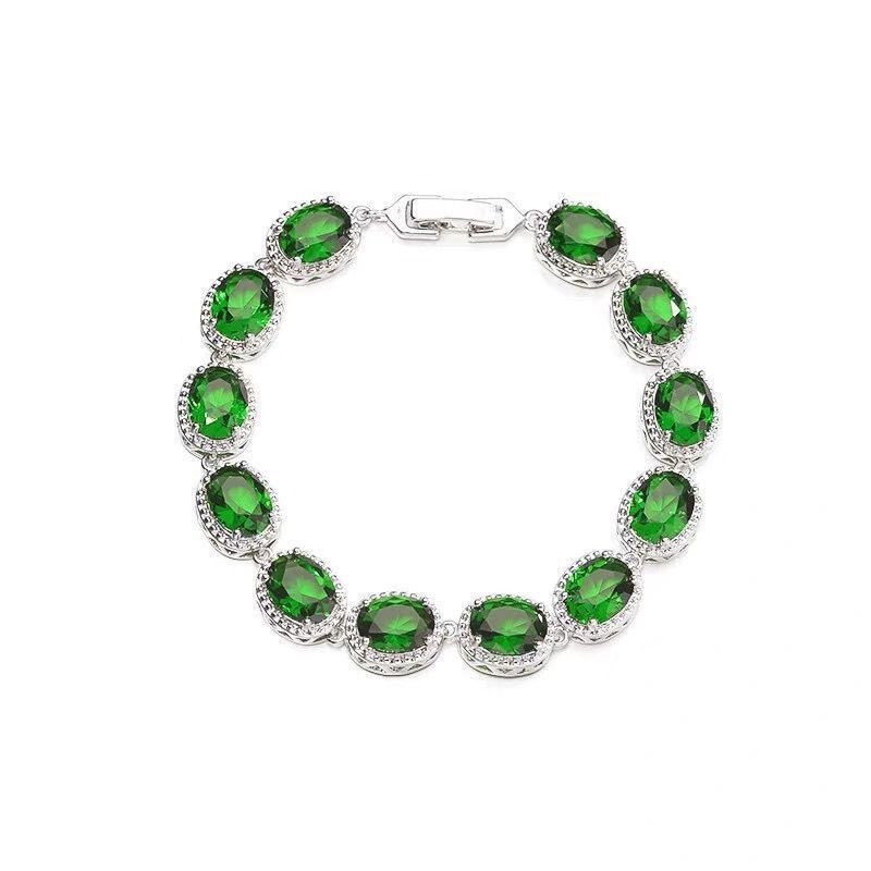Emerald Green Starry Galaxy Bracelet