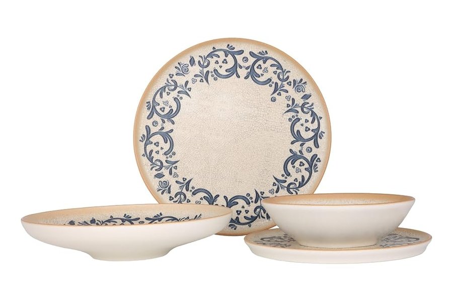 Bonna Set di stoviglie - Viento - 24 pezzi - 6 Persone - Porcellana